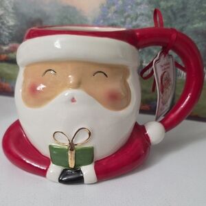 Blue Sky Santa Claus Ceramic Mug, NWT